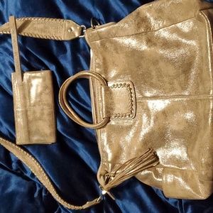 Hobo International large bag and wallet/clutch in distressed platinum